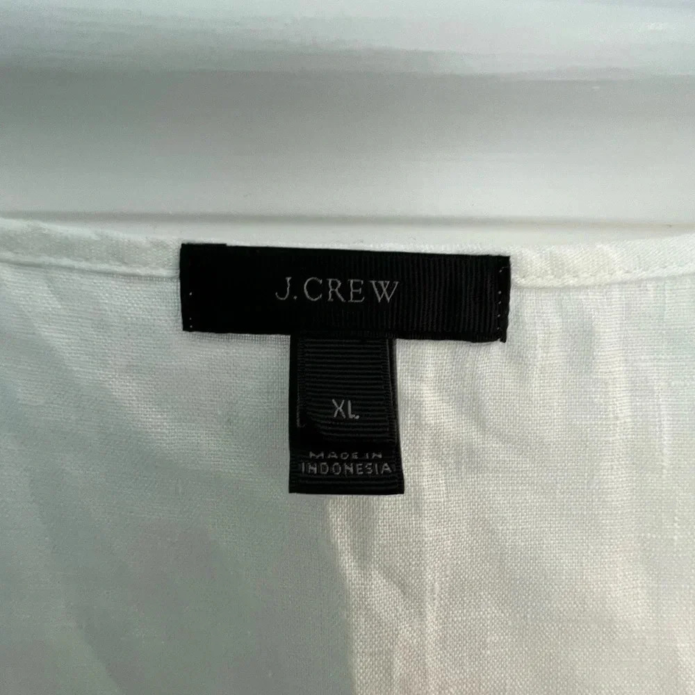 NEW J Crew 100% Linen Beach Coverup - Picture 3 of 7